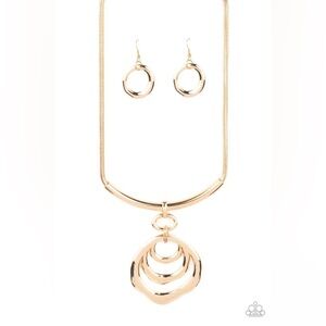 Paparazzi Forged in Fabulous Gold Necklace Set